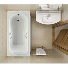 Чугунная ванна 170х80 см с противоскользящим покрытием Roca Haiti 2327G000R