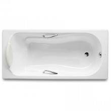 Чугунная ванна Roca Haiti 150x80 2332G000R с отверстиями для ручек с антискользящим покрытием