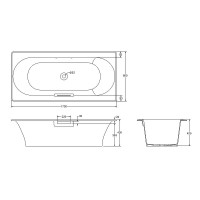 Чугунная ванна Jacob Delafon Volute 170x80 E6D901-0 с антискользящим покрытием