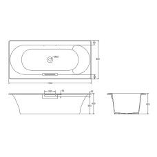 Чугунная ванна Jacob Delafon Volute 170x80 E6D901-0 с антискользящим покрытием