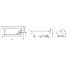 Чугунная ванна Jacob Delafon Archer 150x75 E6D906-0 с антискользящим покрытием