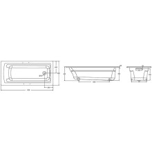 Чугунная ванна Jacob Delafon Archer 170x80 E6D904-0 с антискользящим покрытием