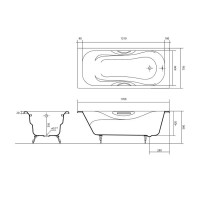 Чугунная ванна Aquatek Гамма 170x75 AQ8070FH-00 без антискользящего покрытия