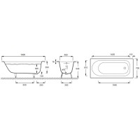 Чугунная ванна Jacob Delafon Soissons 160x70 E2931-00 без антискользящего покрытия