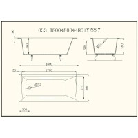 Чугунная ванна 180x80 см без ручек Castalia Prime S2021 Ц0000146