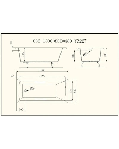 Чугунная ванна 180x80 см без ручек Castalia Prime S2021 Ц0000146