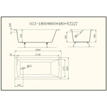 Чугунная ванна 180x80 см с ручками Castalia Prime S2021 Ц0000147