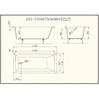 Чугунная ванна 170x75 см без ручек Castalia Prime S2021 Ц0000144