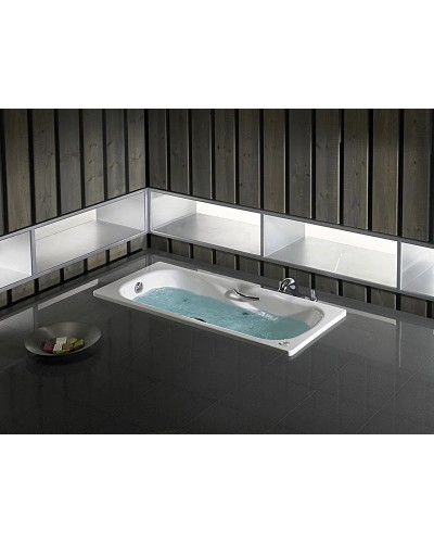 Чугунная ванна 170x75 см с противоскользящим покрытием Roca Malibu SET/2309G000R/526803010/150412330