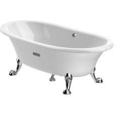 Чугунная ванна 170х85 см с противоскользящим покрытием Roca Newcast White 233650007