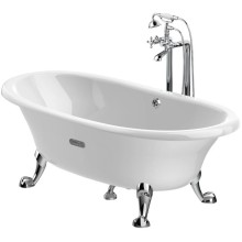 Чугунная ванна 170х85 см с противоскользящим покрытием Roca Newcast White 233650007