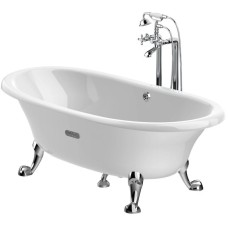 Чугунная ванна 170х85 см с противоскользящим покрытием Roca Newcast White 233650007