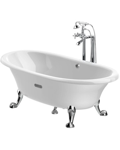 Чугунная ванна 170х85 см с противоскользящим покрытием Roca Newcast White 233650007