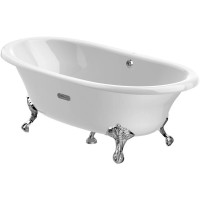 Чугунная ванна 170х85 см с противоскользящим покрытием Roca Newcast White 233650007