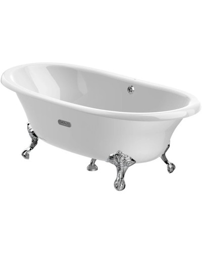 Чугунная ванна 170х85 см с противоскользящим покрытием Roca Newcast White 233650007