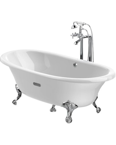 Чугунная ванна 170х85 см с противоскользящим покрытием Roca Newcast White 233650007