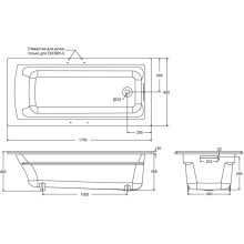 Чугунная ванна 170x80 см Jacob Delafon Archer E6D905-0