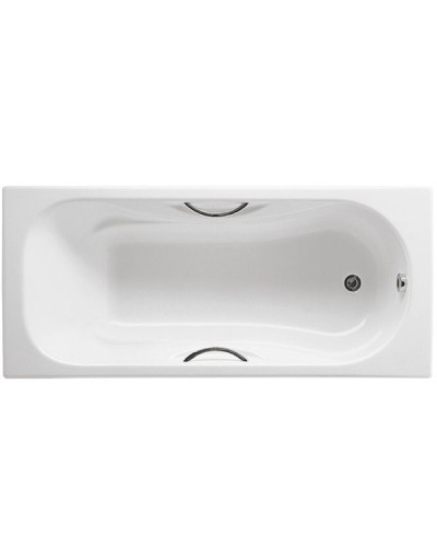 Чугунная ванна Roca Malibu 160x75 2310G000R с отверстиями для ручек с противоскользящим покрытием