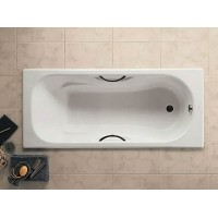Чугунная ванна Roca Malibu 160x75 2310G000R с отверстиями для ручек с противоскользящим покрытием