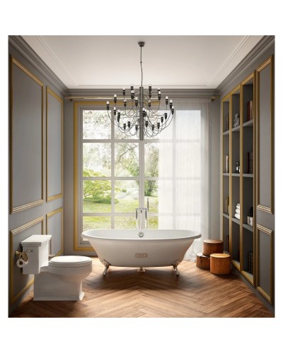 Чугунная ванна 170х85 см с противоскользящим покрытием Roca Newcast White 233650007