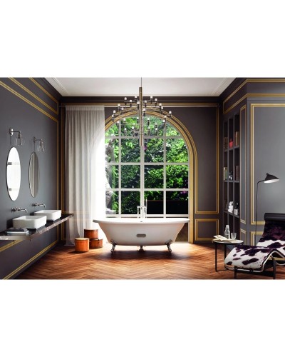 Чугунная ванна 170х85 см с противоскользящим покрытием Roca Newcast White 233650007