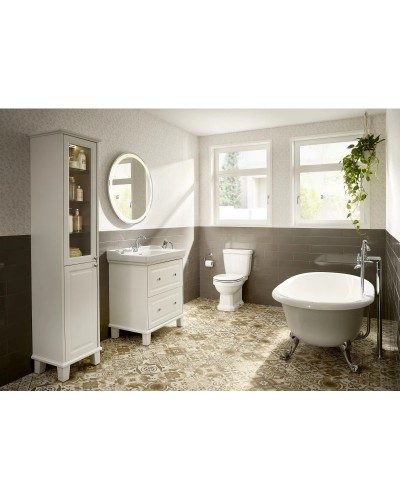 Чугунная ванна 170х85 см с противоскользящим покрытием Roca Newcast White 233650007