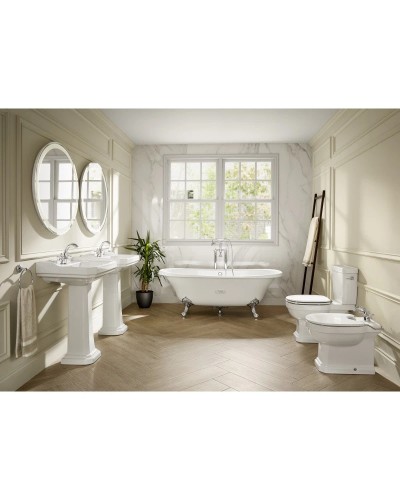 Чугунная ванна 170х85 см с противоскользящим покрытием Roca Newcast White 233650007