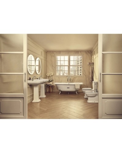 Чугунная ванна 170х85 см с противоскользящим покрытием Roca Newcast White 233650007