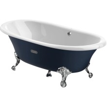 Чугунная ванна 170х85 см с противоскользящим покрытием Roca Newcast Navy Blue 233650004