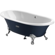 Чугунная ванна 170х85 см с противоскользящим покрытием Roca Newcast Navy Blue 233650004