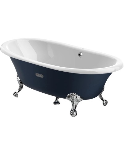 Чугунная ванна 170х85 см с противоскользящим покрытием Roca Newcast Navy Blue 233650004
