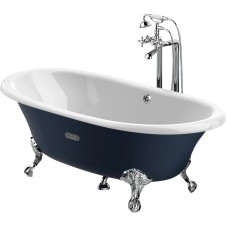 Чугунная ванна 170х85 см с противоскользящим покрытием Roca Newcast Navy Blue 233650004