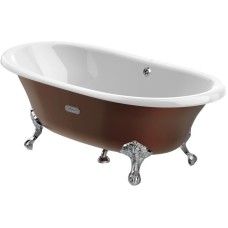 Чугунная ванна 170х85 см с противоскользящим покрытием Roca Newcast Copper 233650008