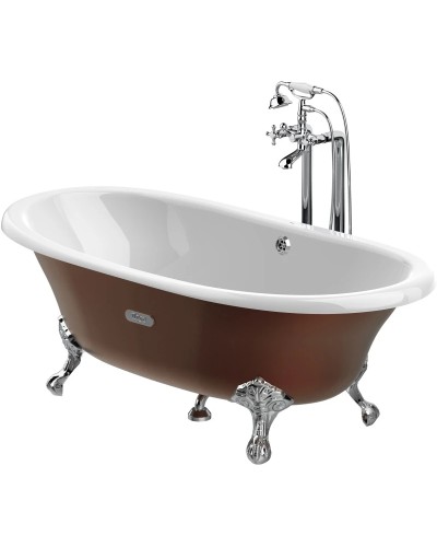 Чугунная ванна 170х85 см с противоскользящим покрытием Roca Newcast Copper 233650008