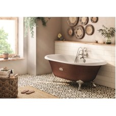 Чугунная ванна 170х85 см с противоскользящим покрытием Roca Newcast Copper 233650008