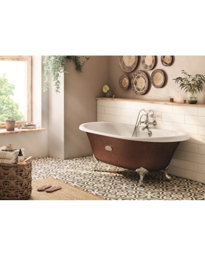 Чугунная ванна 170х85 см с противоскользящим покрытием Roca Newcast Copper 233650008