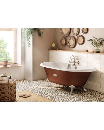 Чугунная ванна 170х85 см с противоскользящим покрытием Roca Newcast Copper 233650008