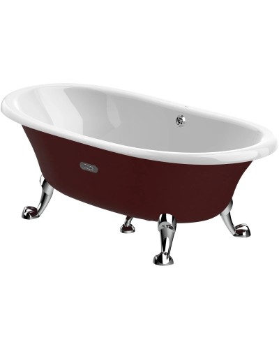 Чугунная ванна 170х85 см с противоскользящим покрытием Roca Newcast Bordeaux 233650003