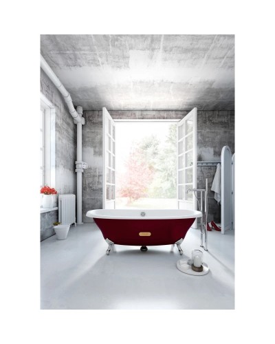 Чугунная ванна 170х85 см с противоскользящим покрытием Roca Newcast Bordeaux 233650003