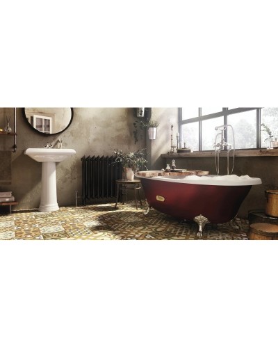Чугунная ванна 170х85 см с противоскользящим покрытием Roca Newcast Bordeaux 233650003