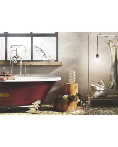 Чугунная ванна 170х85 см с противоскользящим покрытием Roca Newcast Bordeaux 233650003