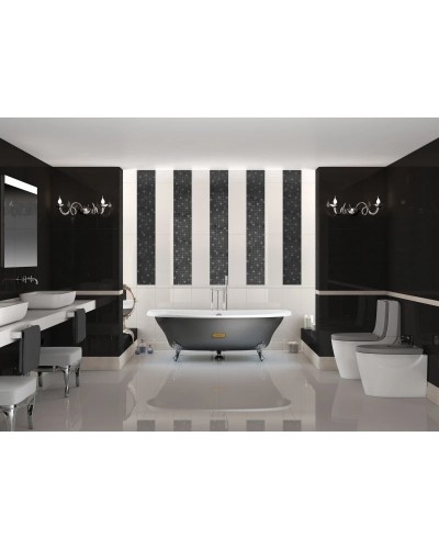 Чугунная ванна 170х85 см с противоскользящим покрытием Roca Newcast Black 233650002