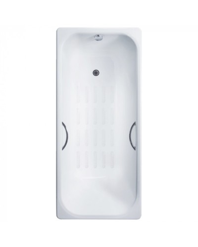 Ванна чугунная Delice Aurora 170х70 с отверстиями под ручки и антискользящим покрытием DLR230605R-AS