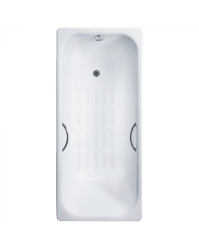 Ванна чугунная Delice Aurora 160х75 с отверстиями под ручки и антискользящим покрытием DLR230604R-AS