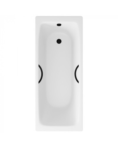 Ванна чугунная Delice Biove 170х75 с черными матовыми ручками DLR220509RB