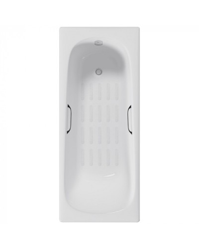 Ванна чугунная Delice Continental 160х70 с отверстиями под ручки и антискользящим покрытием DLR230626R-AS