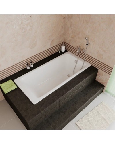 Ванна чугунная Delice Parallel 150х70 с ручками и антискользящим покрытием DLR220503R-AS