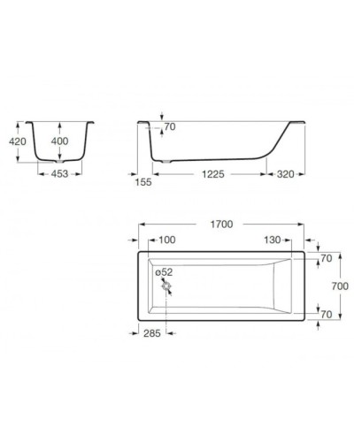 Ванна чугунная Delice Eclat 170х70 DLR230621