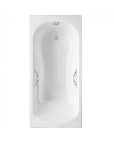 Ванна чугунная Delice Haiti Luxe 170х80 с отверстиями под ручки и антискользящим покрытием DLR230638R-AS