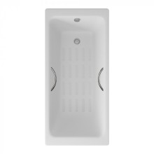 Ванна чугунная Delice Parallel 150х70 с ручками и антискользящим покрытием DLR220503R-AS